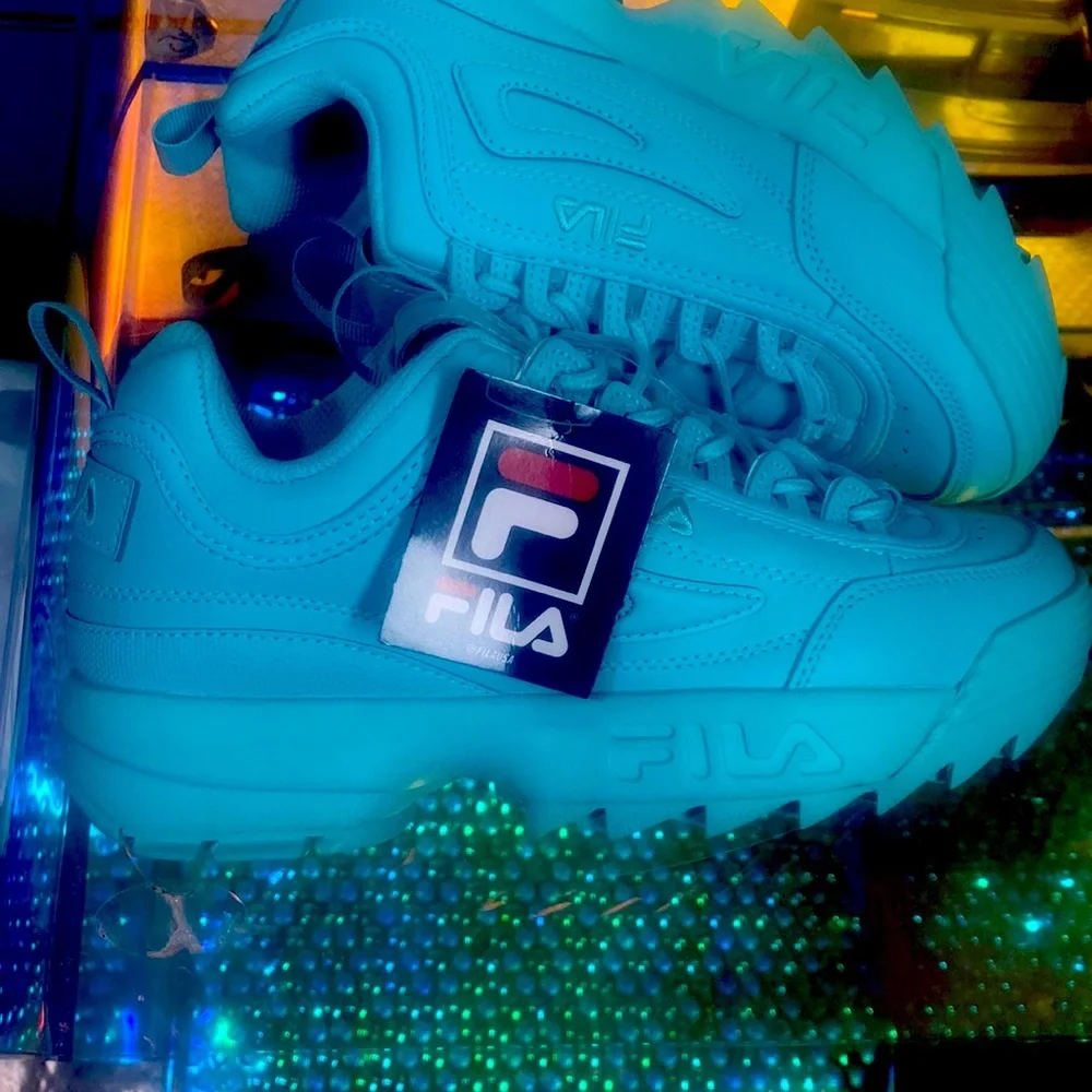 Fila Disruptors 2 leather sneakers, Aruba blue